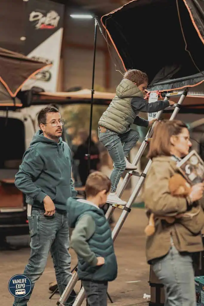 130 enfants tente de toit – Vanlife Expo Rennes 2026 – Mégane Prouet