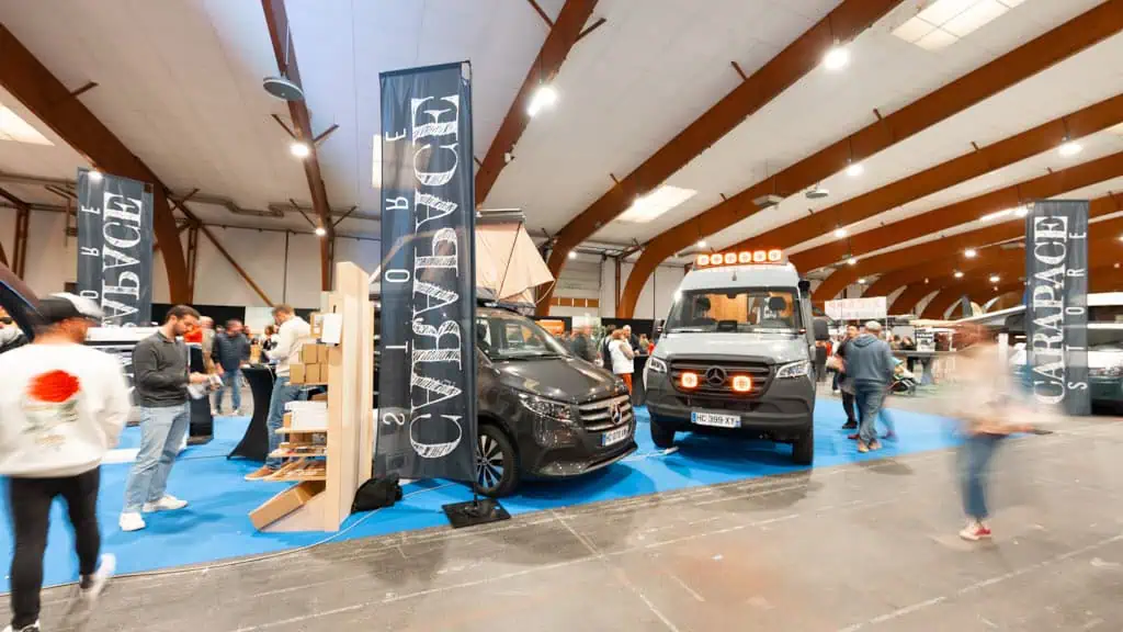 HALL 5 – VANLIFE EXPO RENNES 2026 – GABRIEL GASTE – CARAPACE STORE PARTENAIRE PREMIUM